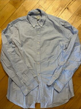 J. Crew Light Blue and White Pinstripe Slim fit Button-Down Shirt